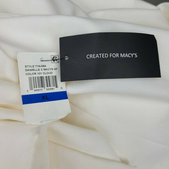 New Danielle Bernstein White Blazer Womens XL Cloud Ruched Sleeves Jacket - Picture 8 of 9